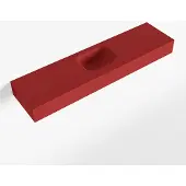 Mondiaz LEX Fire vrijhangende solid surface wastafel 120cm. Positie wasbak midden