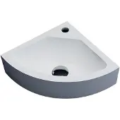 Sanilux Fontein corner 30x30x10 cm solid surface wit