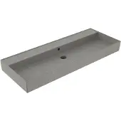 Sanilux Wastafel Edge Keramiek 120 Enkele Wasbak 0 Kraangaten Warm Beton