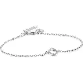 Zinzi zilveren armband met open rondje (7,5mm) bezet met witte zirconia's 16,5-19,5cm ZIA2550