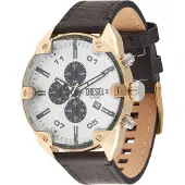 Diesel Analoog horloge 'Spiked' goud / zwart / zilver