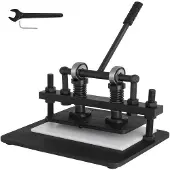 Vevor reliëfpers 260x150 mm stans- en reliëfmachine 300 mm invoerbreedte leer snijmachine Bovenplaat ponsapparaat Handmatige leer snijmachine voor het snijden van diverse materialen