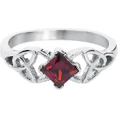 EtNox - Gothic Ring - Celtic Knot - voor Vrouwen - zilverkleurig - Maat 62