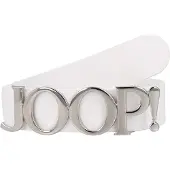 JOOP! Riem Leer 90 cm zilverkleurig