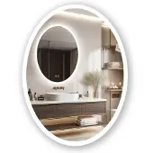 REA Led Wwa Badkamerspiegel Chroom 60X80Cm