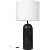 Gubi Gravity XL vloerlamp zwart marmer/wit, low