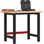 vidaXL Werkbank rechthoekig 100x60x83 cm massief beukenhout