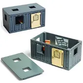 Pintoy bouwcontainer met kantoormeubeltjes