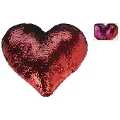 Hortus Kerstkussen hart rood/roze, 40x40 cm