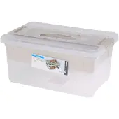 Sans marque Opbergbox kunststof met inzet 9L