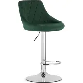 Leobert Barkruk - - Kast - Groen fluweel / Verchroomd onderstel - Set van 2