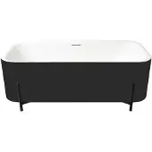 Zydra Vrijstaand ligbad aura 75x170 cm negro