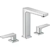 Hansgrohe Wastafelmengkraan metropol 3-gats 160 met rechte greep en push-open afvoer chroom