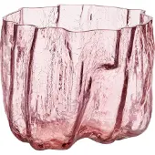 Kosta Boda Crackle vaas 17,5 cm Roze