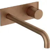 Hotbath Cobber inbouw wastafelkraan 25cm met plaat verouderd messing