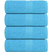 vidaXL Gastendoekjes FROGN 4 st 30x50 cm 360 g/m² turquoise