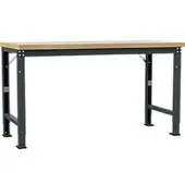 Manuflex werkbank Profi speciaal, tafelblad kunststof, 1750 x 700 mm, antraciet