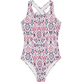 Protest badpak PRTSHAKILA JR wit/blauw/roze Meisjes Polyester All over print - maat 140