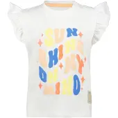 4PRESIDENT T-shirt met tekst wit Meisjes Stretchkatoen Ronde hals Tekst - maat 80