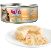 Truly - Natvoer Kip & Zalm - Kattenvoer - Voordeelbundel 10x 95 gram