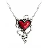 Alchemy Gothic - Gothic Halsketting - Devil Heart - voor Vrouwen - zilverkleurig | Maat Standard