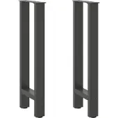 vidaXL Console tafelpoten 2 st 28x(72-73) cm staal antraciet