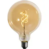 LUEDD E27 dimbare LED spiraal filament goud G125 4W 270 lm 2200K