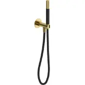 Hotbath Cobber CB7502 handdoucheset met staafhanddouche aan houder met uitlaat geborsteld messing PVD