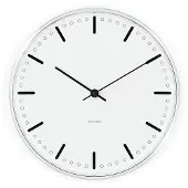Arne Jacobsen City Hall klok Wit, Ø29 cm
