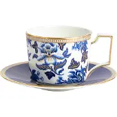 Wedgwood Hibiscus theekop met schotel floral