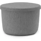 Normann Copenhagen Hide storage poef grey small