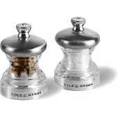 Cole and mason Peper- en zoutmolen Cole & Mason Button Clear Inox Mini
