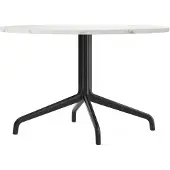 Audo Copenhagen Harbour Column loungetafel Marble off white-zwart stalen onderstel