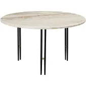 Gubi IOI salontafel Rippled beige-zwarte frame ø70 cm