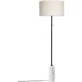 Gubi Gravity vloerlamp wit marmer/canvas