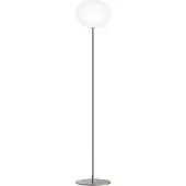 Flos Glo-ball F2 vloerlamp Wit opaalglas-matzilveren standaard