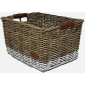 Wicked - Fietsmand - Rotan - Bruin met witte rand