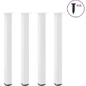 vidaXL Bartafelpoten 4 st 90-92 cm staal wit