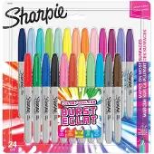 Sharpie Permanentmarkers | Fijne punt | Colour Burst-kleuren en diverse originals | 24 stuks