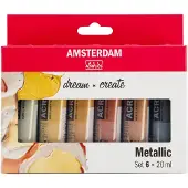 Amsterdam Acrylverf Metallic Set 6 x 20 ml