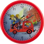 Eurotime Wandklok BRANDWEER modern design voor kinderen