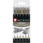 Royal Talens Sakura Pigma Micron fineliners - 6 stuks