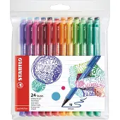 Stabilo pointMax - Hardtip Fineliner 0,8 mm - Nylon Punt - Etui Met 24 Kleuren