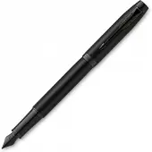 Parker IM vulpen - fijne punt - blauw inktpatroon - matzwart met zwart detail - incl. geschenkdoos