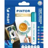 Pilot Pen Pintor Medium 6-pack Metal