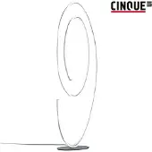 Cinque vloerlamp Ciola nikkel mat