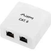 Lanberg OS6-0002-W RJ45-aansluiting - Wit - Enkele stekker - Kunststof - Kabelcategorie