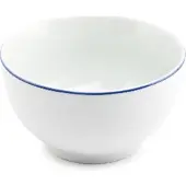 BonBistro Kom 14xH8cm blue rim Basic White (Set van 6)