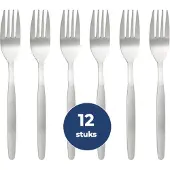 HorecaTraders Stijlvolle Tafelvorken RVS 20,5cm | 12 stuks