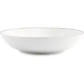 BonBistro Kom 21xH4cm coupe burgundy rim Basic White (Set van 6)